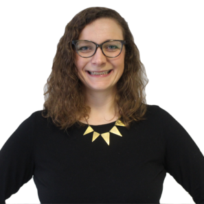 Smiling woman with medium length hair